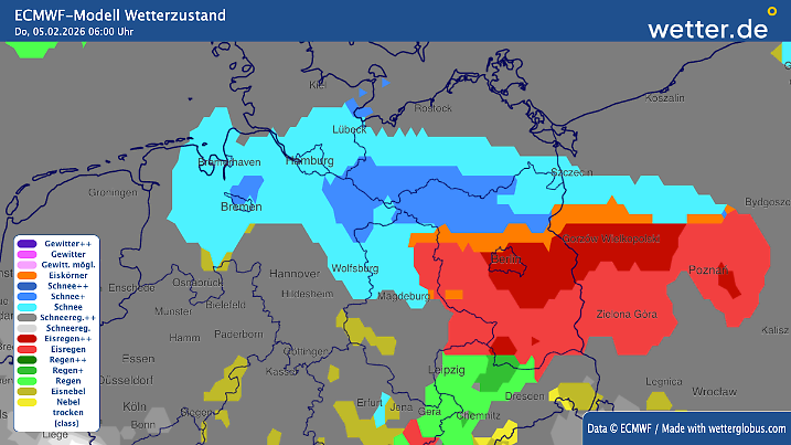 Zum Berufsverkehr steht insbesondere die Hauptstadt im Zentrum der Eisregen- und Glatteisgefahr!