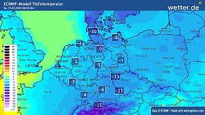 Tiefstwerte in der Nacht zum Sonntag