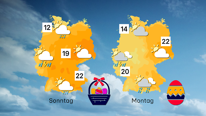Wettertrend Ostersonntag und Ostermontag