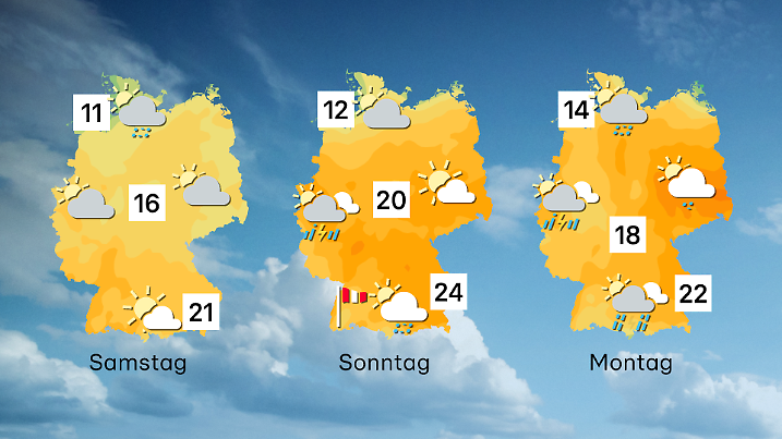 Der Trend für die Ostertage: wechselhaft und relativ warm