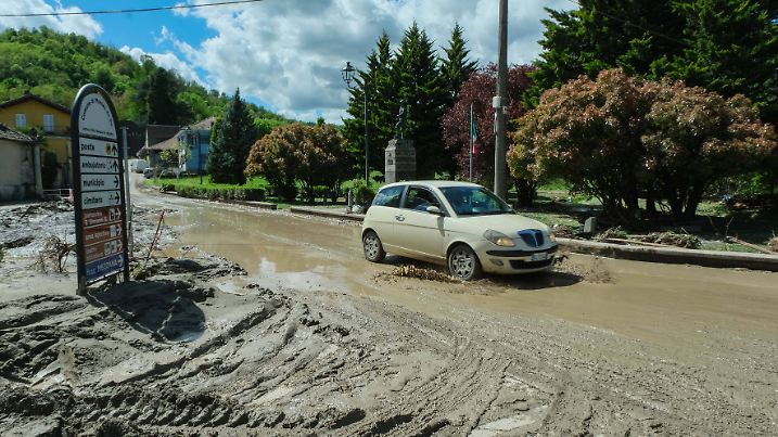 Municipality Of Monteu Da Po, After The Flood Of The Last Few Days