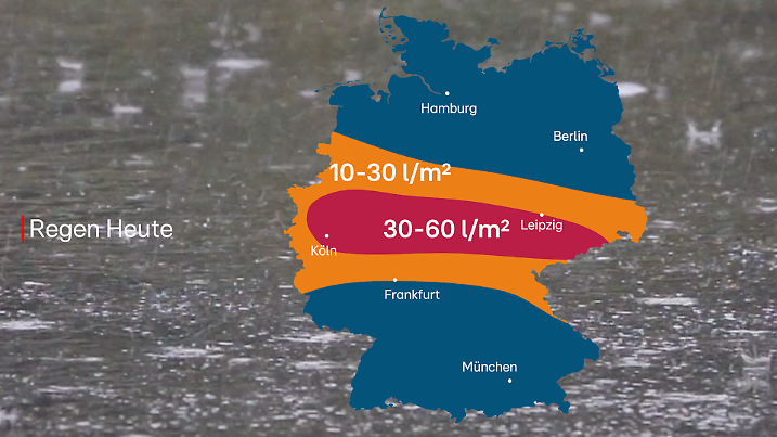 Prognose: Regenmengen in Deutschland