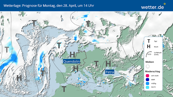 Die Wetterlage: Das sieht gut aus.