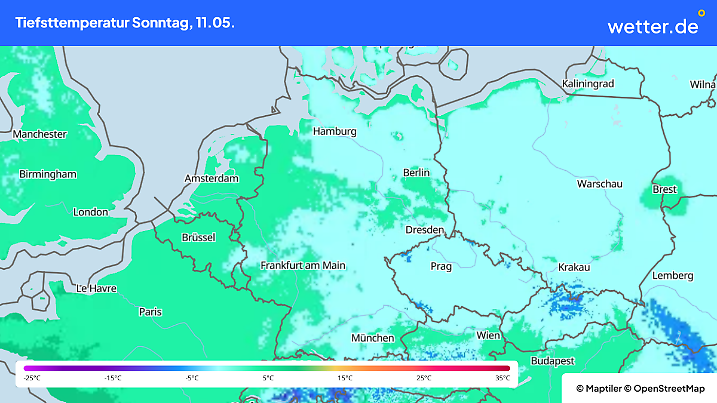 Tiefstwerte zum Start in die Eisheiligen