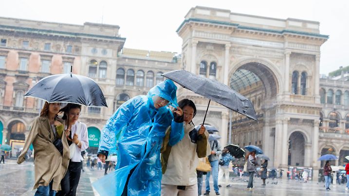 Regen und schlechtes Wetter in Mailand