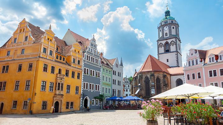 In der hübschen Altstadt von Meißen.