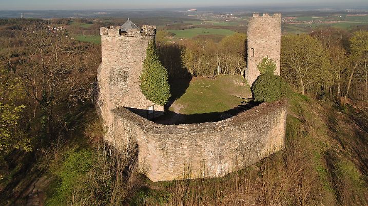 Ansicht der Ebersburg von oben