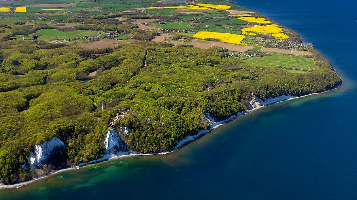 Die Kreideküste bei Sassnitz auf der Insel Rügen