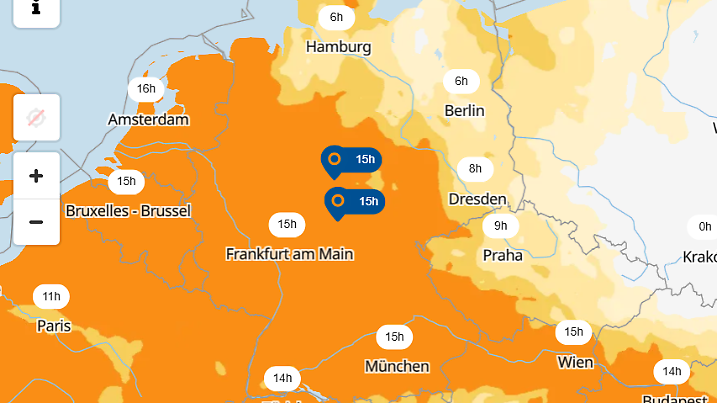 Die Zahl der Sonnenstunden ist enorm