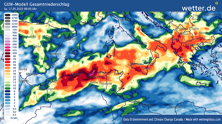 Teils heftige Unwetter treffen auch die klassischen Urlaubsregionen im Süden Europas