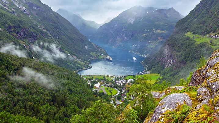 Geiranger Fjord from Dalsnibba mount, Norge