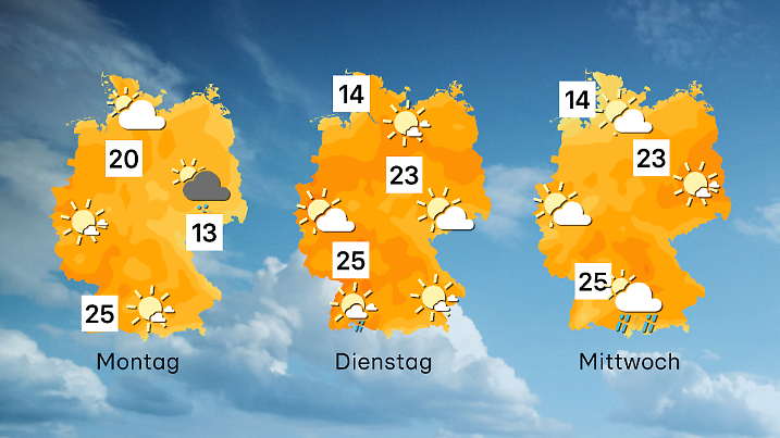 Karte 3 tage Wetter