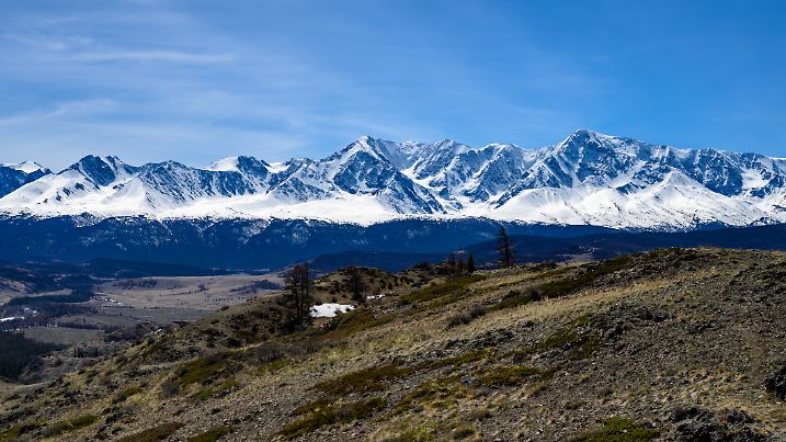 Das Altai-Gebirge in der Region Kosh-Agach in Süd-Sibirien