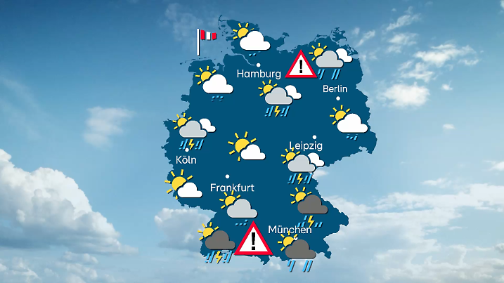 Das Wetter am Montagnachmittag
