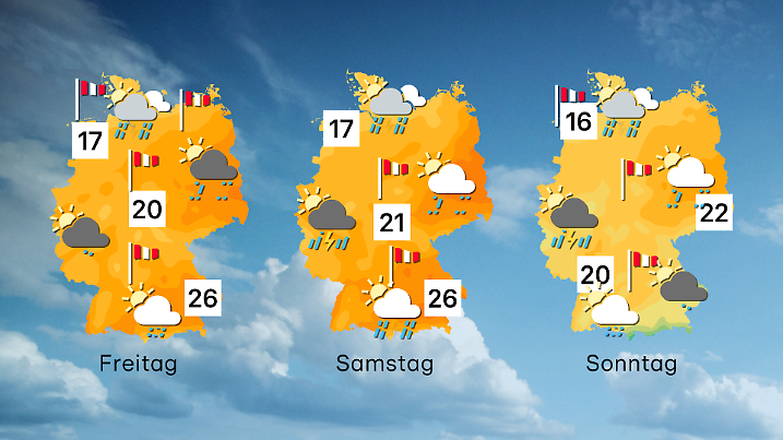 3 Tage Trend: Viel Wind und Regen erwartet uns bis Pfingsten.