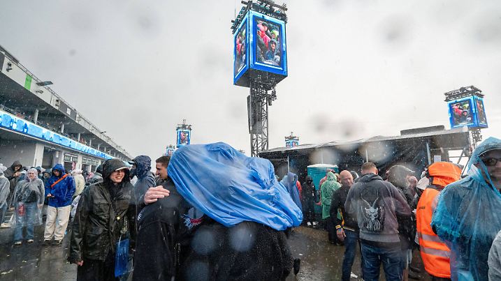 Unwetter mit Starkregen bei Rock am Ring 