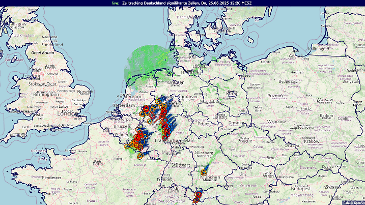 Zelltracking in Deutschland am 26. Juni.