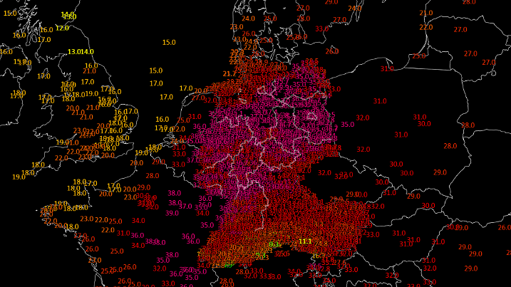 Keine Region mehr, die nicht glüht.