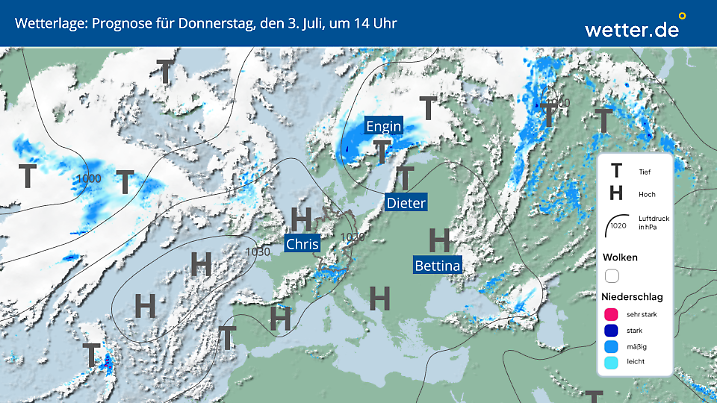 Wetterlage in Deutschland