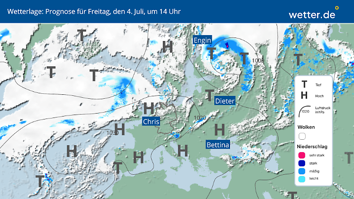 Hoch Chris bringt heute nochmal viel Sonne