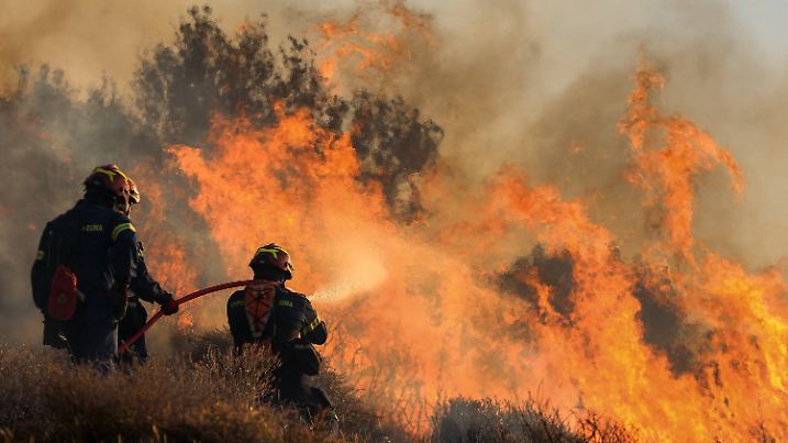 Heftige Waldbrände auf der Insel Kreta