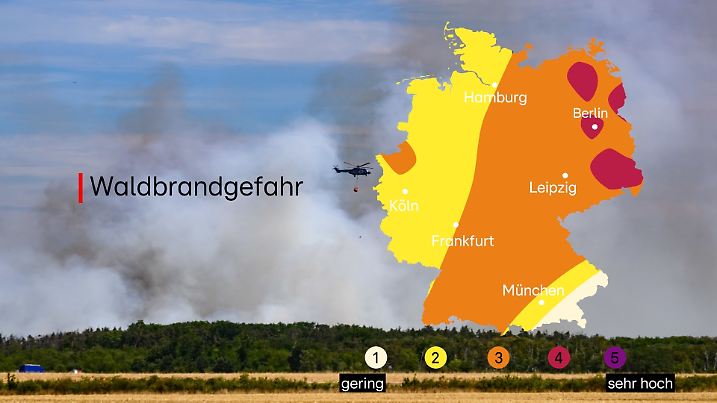 Die Waldbrandgefahr steigt, es gibt aber Hoffnung auf Niederschläge am Wochenende.