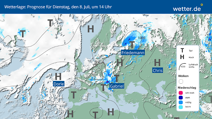 Die Wolkenlücken werden schon größer.