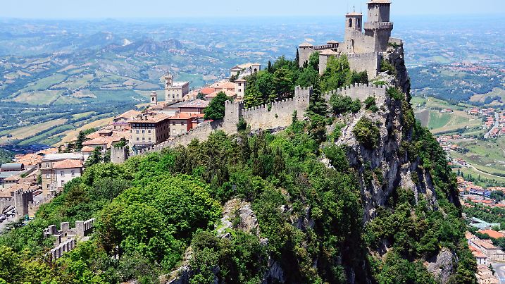 Castle della Guaita or Rocca in the oldest and most famous tower of San Marino