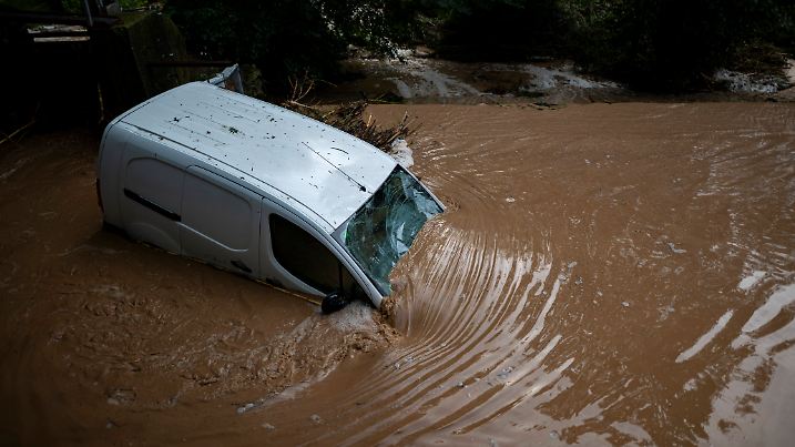 Súria durante las precipitaciones provocadas por el temporal en la provincia de Barcelona