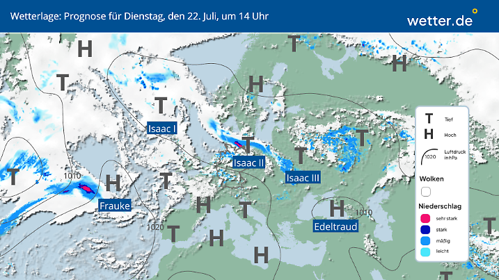Wochenstart mit wechselhaftem Tiefdruckwetter