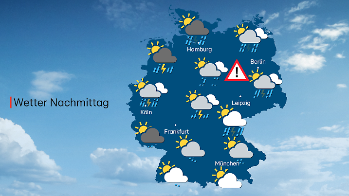 Der Regen breitet sich am Nachmittag aus.
