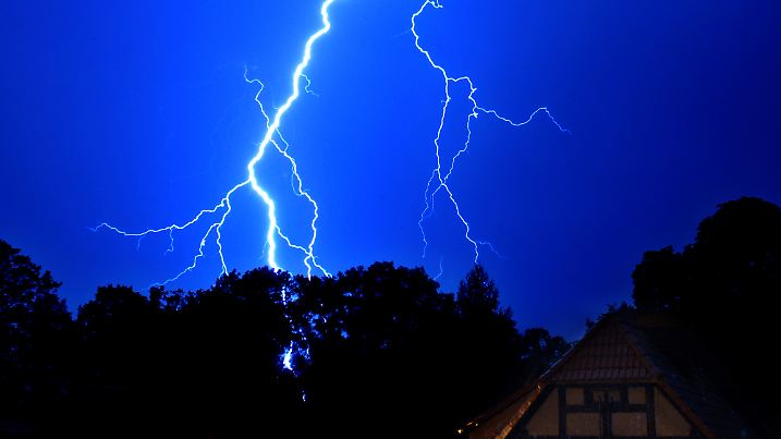 Starke Gewitter über Brandenburg