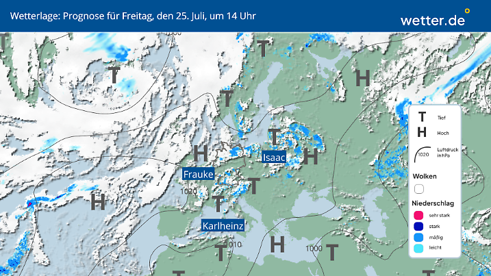 Tiefausläufer bringen Schauer und Gewitter