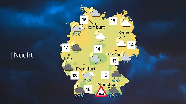 Wetterkarte Nacht