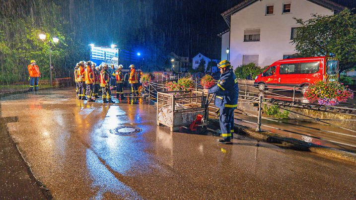 Hochwasser sorgt für Überschwemmungen im Ortenaukreis.