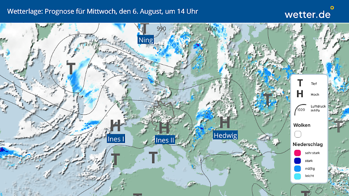 Hoch Ines bringt die lang ersehnte Wetterberuhigung in Deutschland und sorgt für die Rückkehr des Hochsommers.