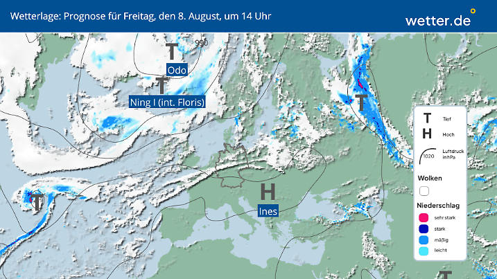 Halb Deutschland ist schon mal wolkenfrei