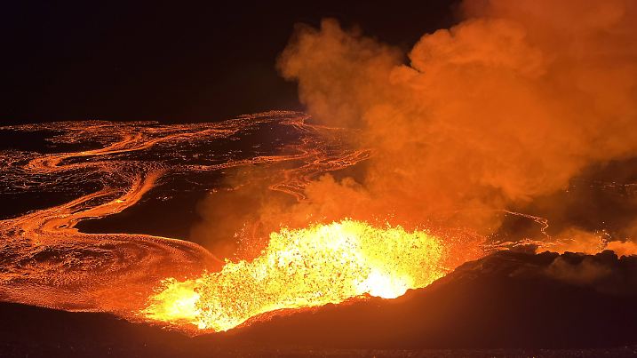 Kilauea summit eruption in Hawaii