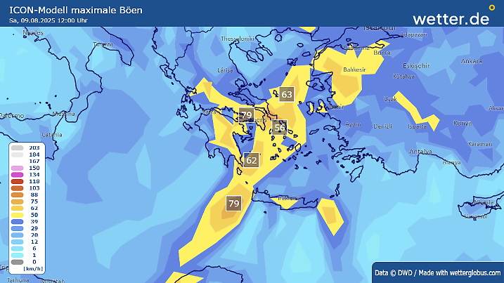 Windböen am Samstag