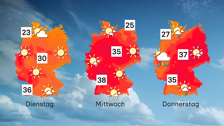 So heiß wird es bei uns.