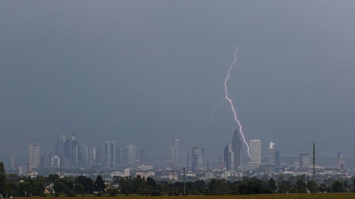 Gewitter über Frankfurt