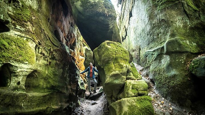 Die Teufelsschlucht unweit der Grenze nach Luxemburg. (Bild: Felsenland Südeifel)