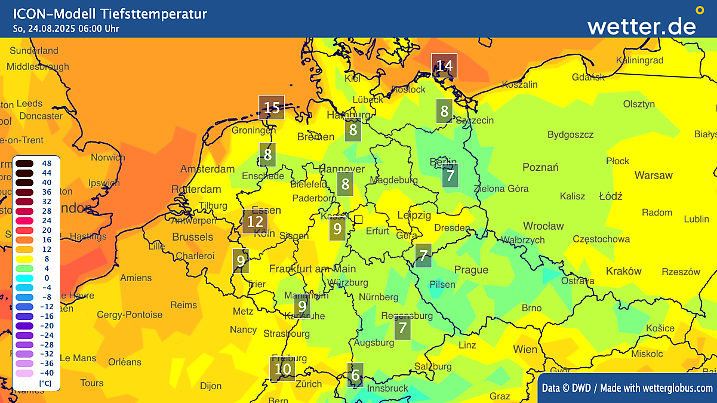 Tiefstwerte Deutschland