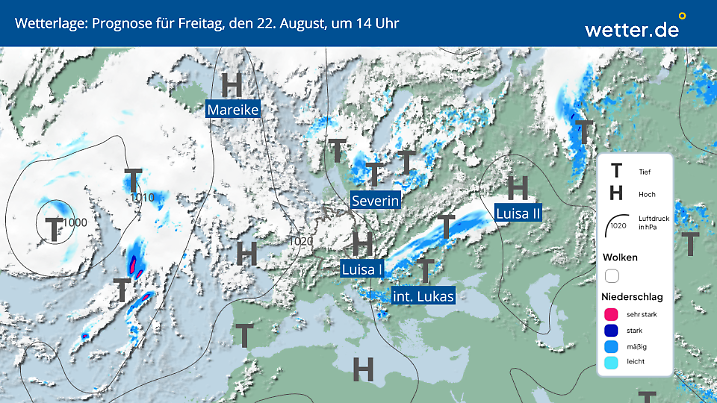 Die Wetterlage am Freitag