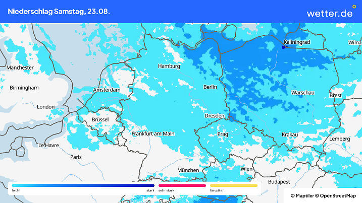 Wetterkarte Deutschland: Hier kann es im Tagesverlauf heute mal etwas regnen