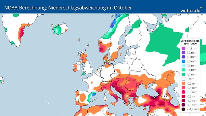 NOAA-Niederschlagsprognose_Oktober 2025