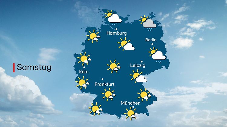 Wettervorhersage für Samstag, 6. September, in Deutschland
