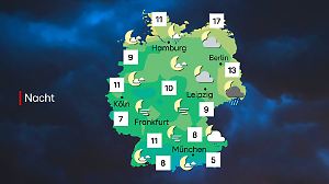 Wettervorhersage für die Nacht zu Samstag, 6. September in Deutschland