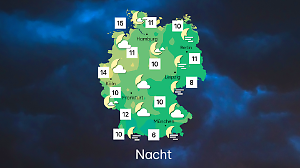 Das Wetter in der Nacht zu Sonntag