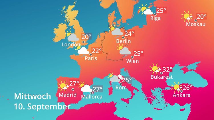 Unbeständiges Wetter in Teilen Europas